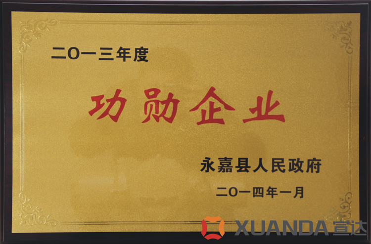 宣達(dá)集團(tuán)蟬聯(lián)永嘉縣功勛企業(yè)